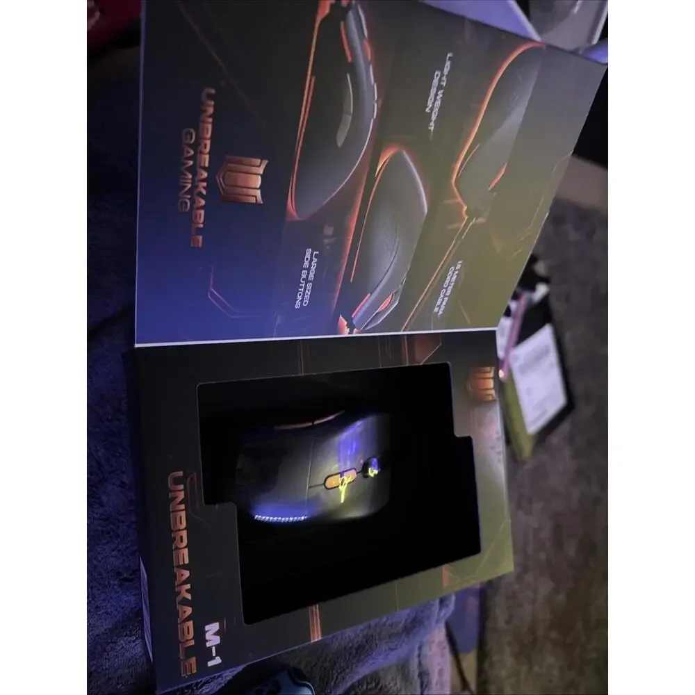 Unbreakable M-1 Wired Gaming Mouse – PC LED Gaming Mouse with 12000DPI Fast Ship